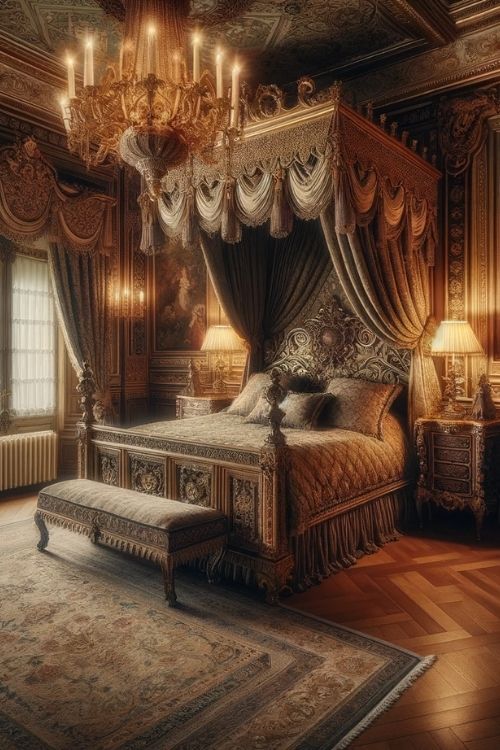 french chateau style bedroom