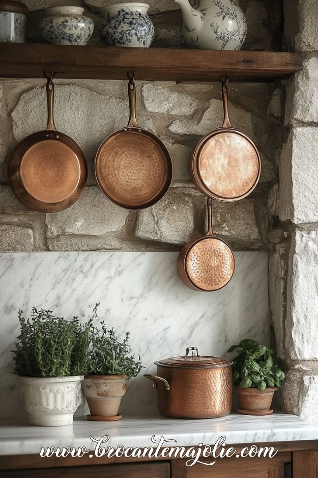 french farmhouse decor copper