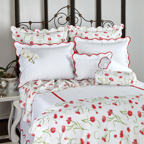 red-floral-bedding