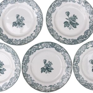 Set of 5 Antique French Dinner Plates