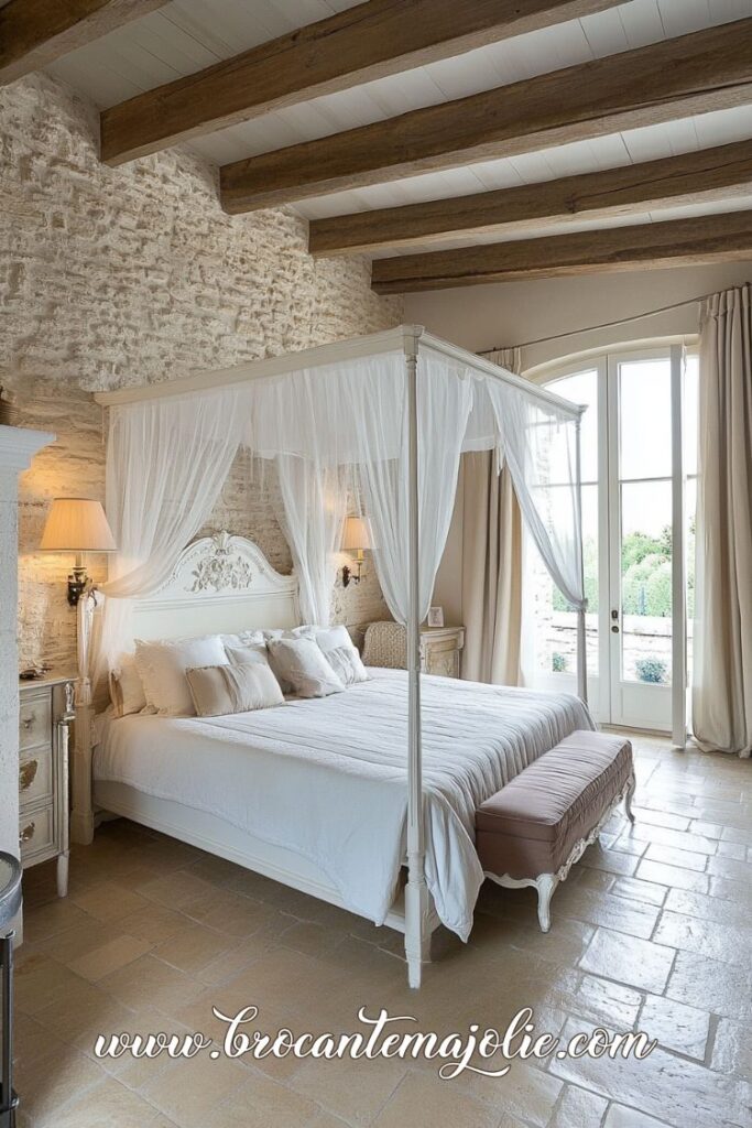 french country bedroom styling