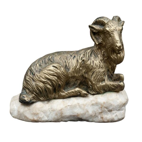 antique french bronze scupture billy goat arson