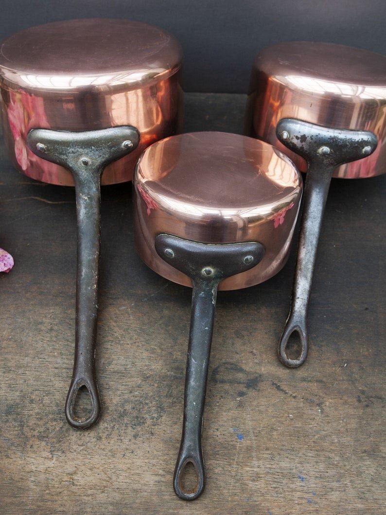Collection of three 18th century French copper cooking tools – Chez Pluie