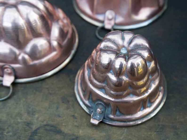 Vintage Mini Copper Xs Chocolate Candy Molds French Set