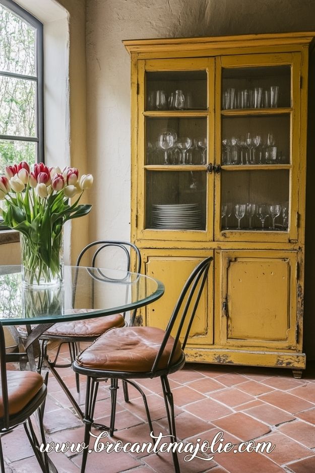 rustic french dining room