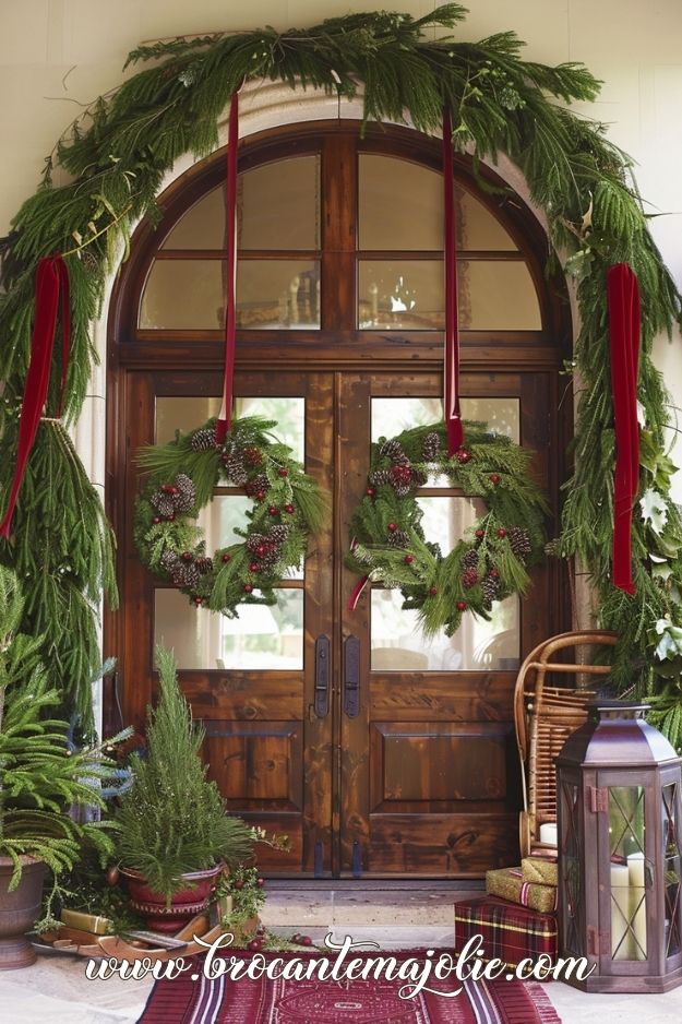 outdoor christmas decoration front door