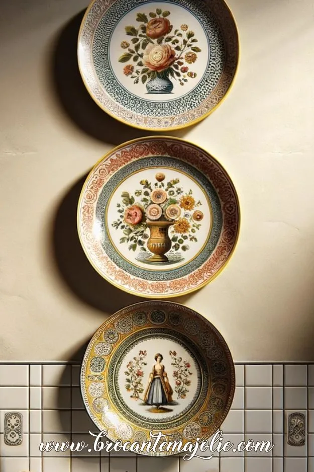 vintage plates as wall art