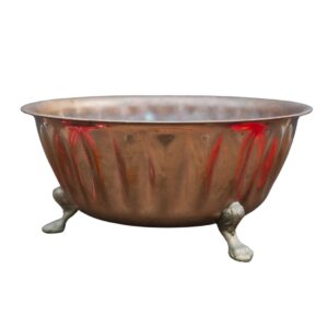 French vintage copper planter pot