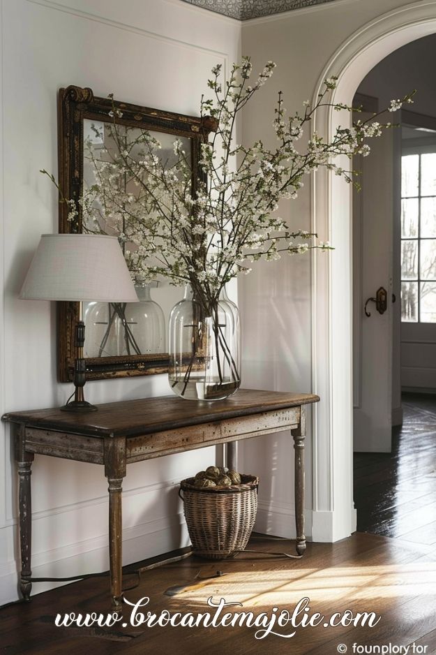 french country entryway