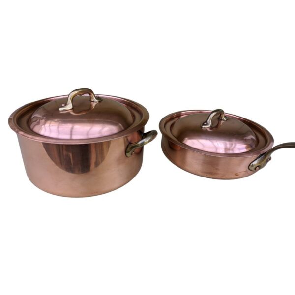 Set of 2 French Copper Pots