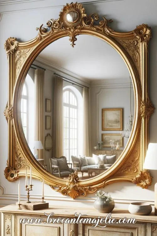 antique golden mirror
