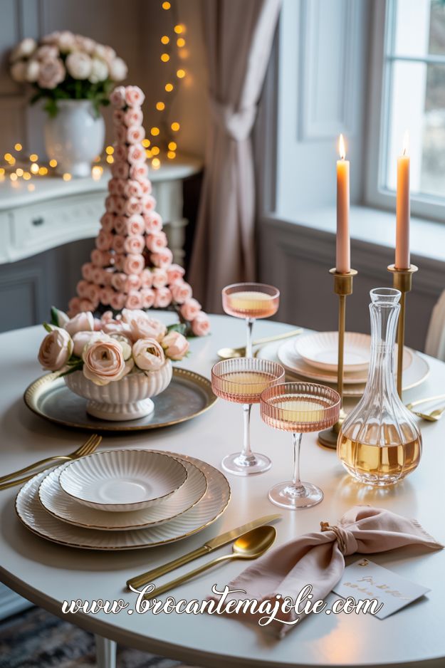 french parisian valentine table decor