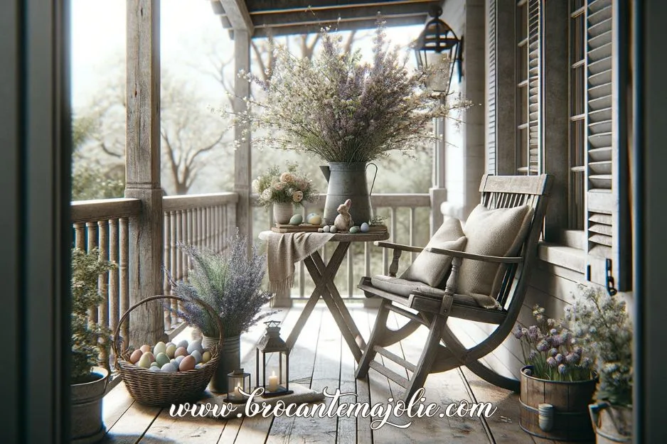 french country easter porch decor