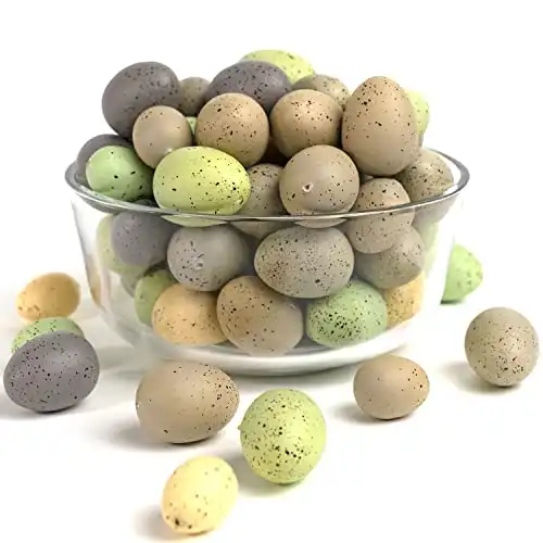 MELIUS 96Pcs Grey Mini Easter Eggs, Assorted Foam Eggs for Vase Filling Easter Table Decoration (Grey)