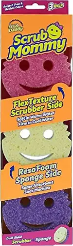 Scrub Daddy Scrub Mommy - Scratch-Free Multipurpose / Stain & Odor Resistant Kitchen Sponges