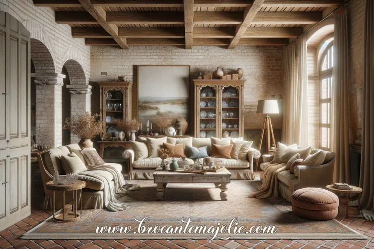 french country sofa in living room
