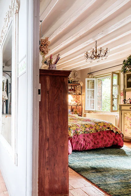 french country cottage house bedroom