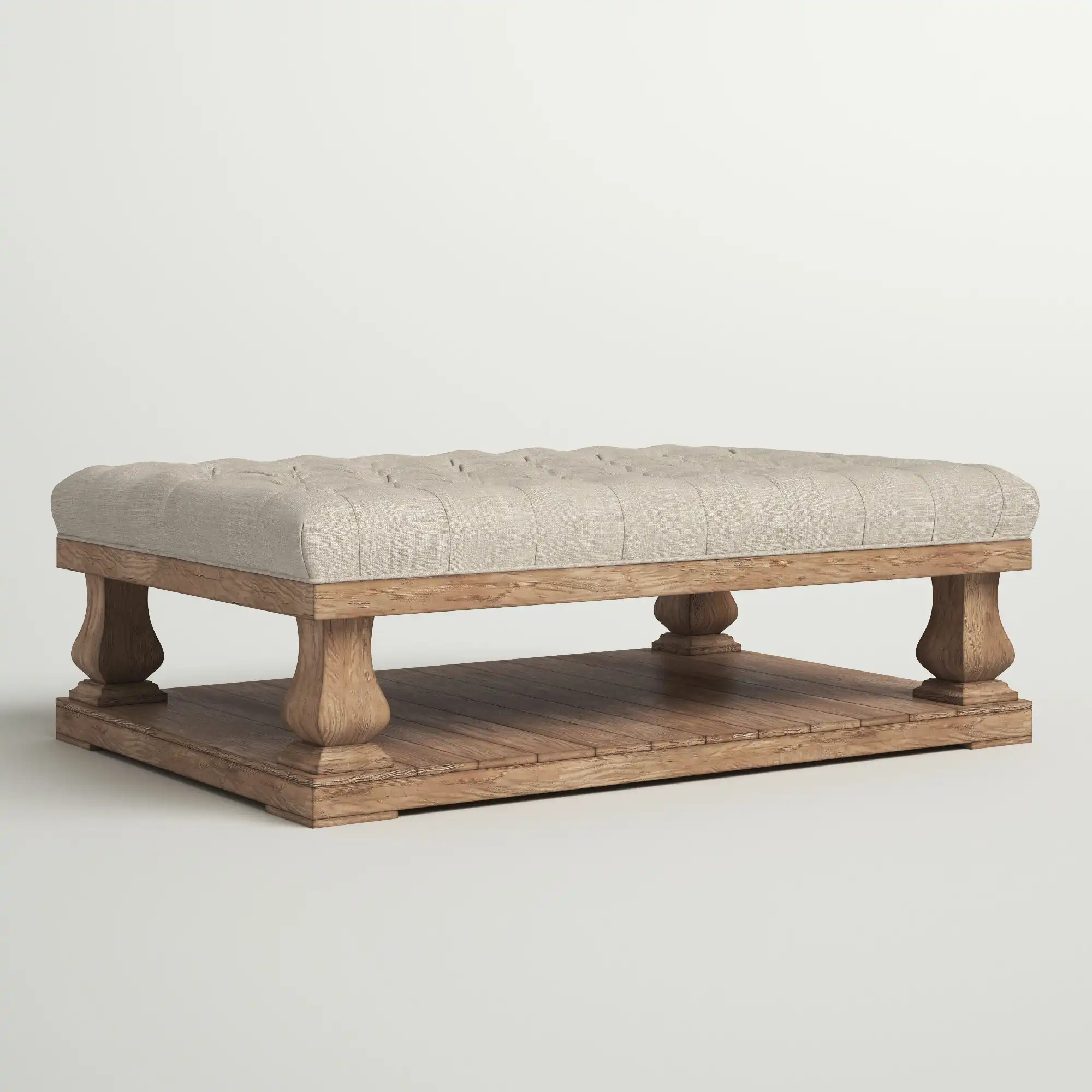 Upholstered French Country Coffee Table