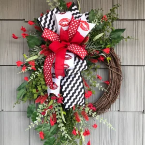 farmhouse valentine wreath