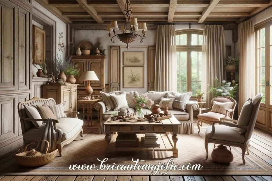 french country cottage living room