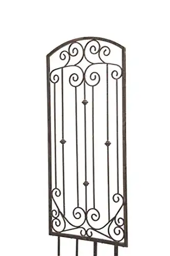 H Potter Trellis Garden Large Wrought Iron Heavy Scroll Metal Decoration Weather Resistant Lawn Patio Screen