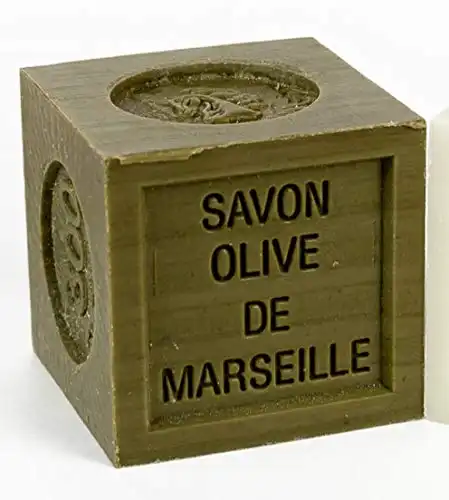 Olive oil soap France - Authentic Savon de Marseille soap bar - Cube of 300 g french olive oil soap - La Licorne