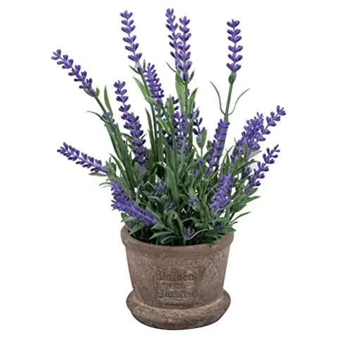 BESPORTBLE Artificial Lavender Plant Mini Potted Flowers Plant for Home Party Wedding Garden Office Patio Decoration