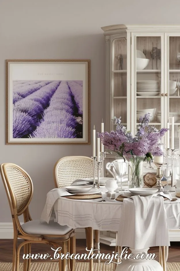french farmhouse lavender kitchen