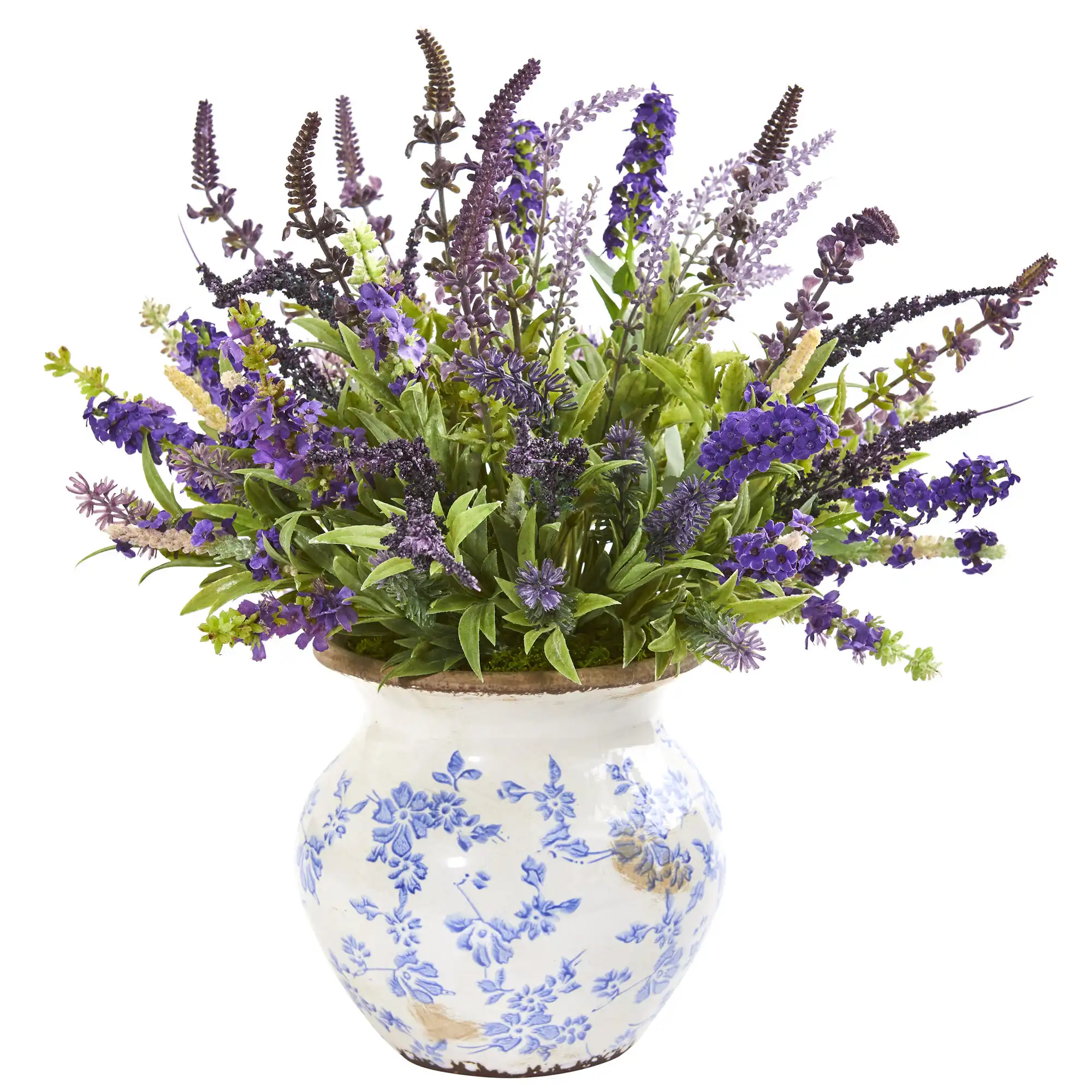 One Allium Way® Lavender Arrangement in Vase & Reviews | Wayfair