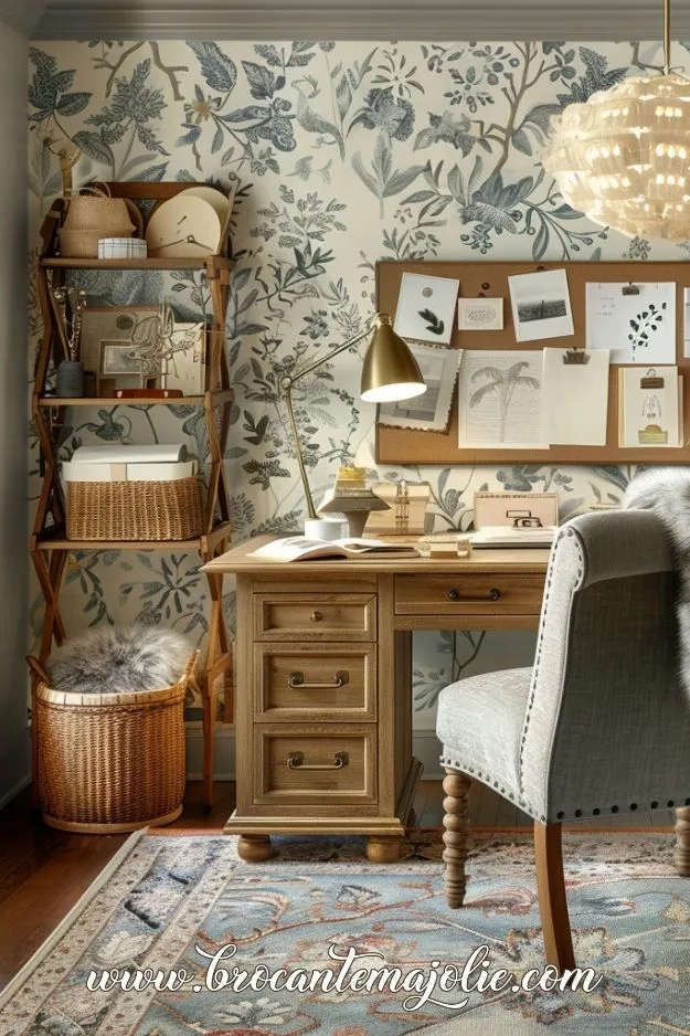 french country floral pattern office