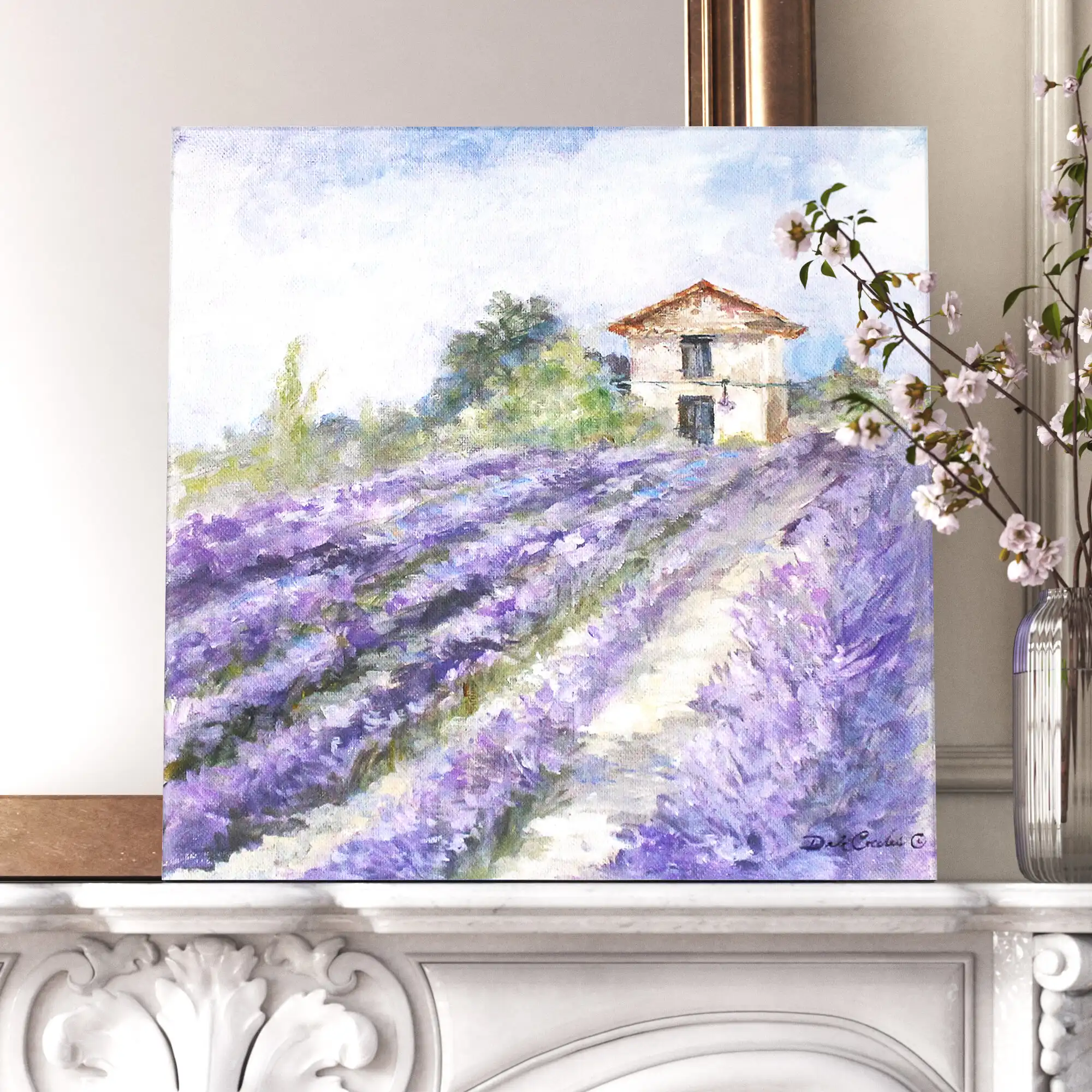 Lavender Fields On Canvas by Debi Coules Gallery-Wrapped Canvas Giclée