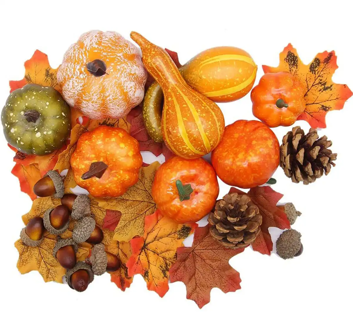 The Holiday Aisle Thanksgiving Artificial Pumpkins Home Fall Decoration Set & Reviews | Wayfair