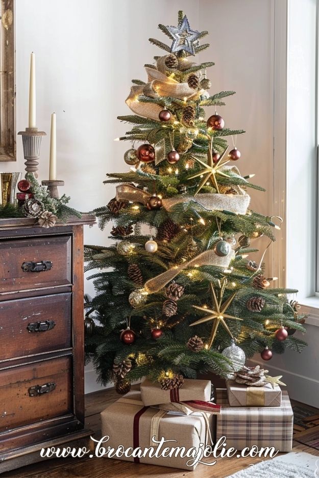 farmhouse christmas tree decor