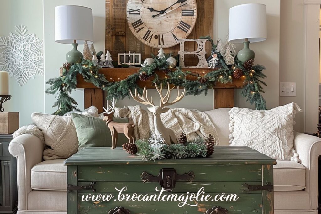 farmhouse christmas living room decor ideas