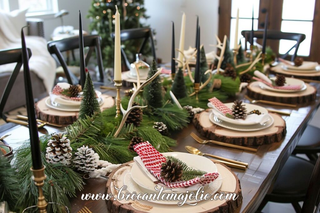 farmhouse christmas table settings