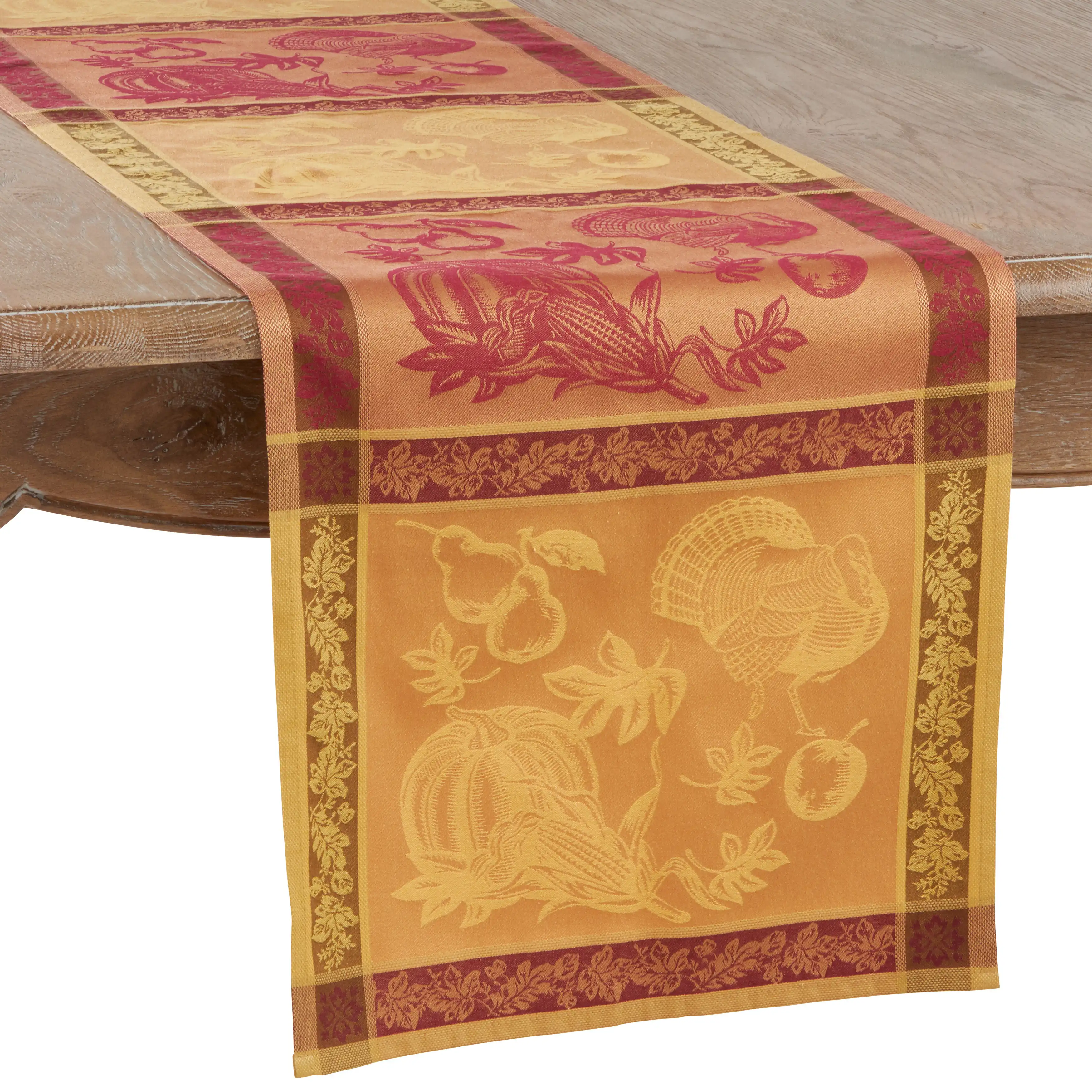 Jenner Geometric Cotton Blend Thanksgiving Table Runner