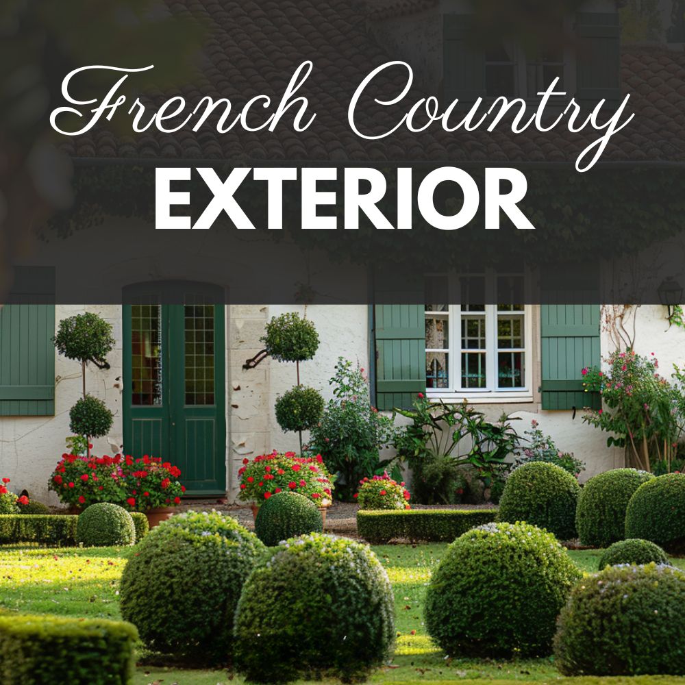 french country exterior vignette