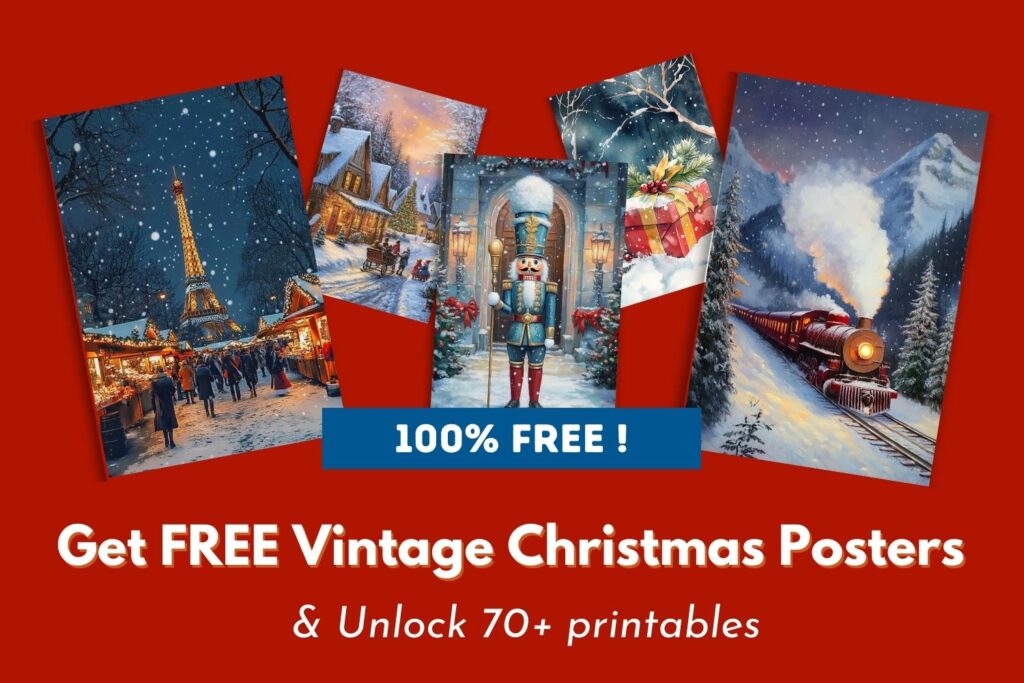 free vintage christmas posters opt in