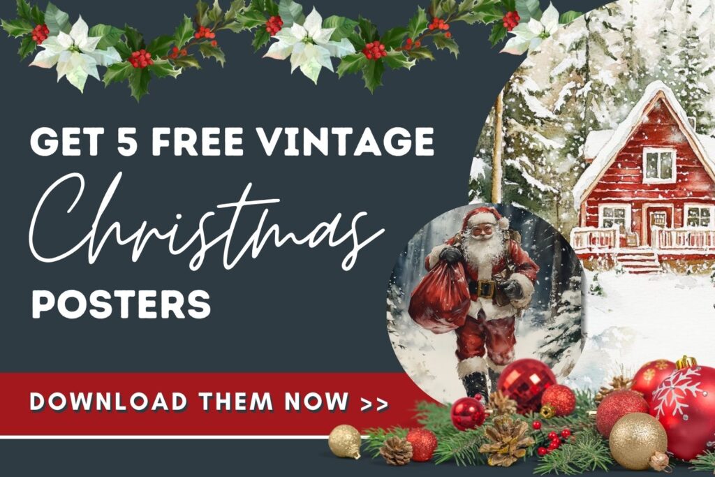 free vintage christmas posters opt in