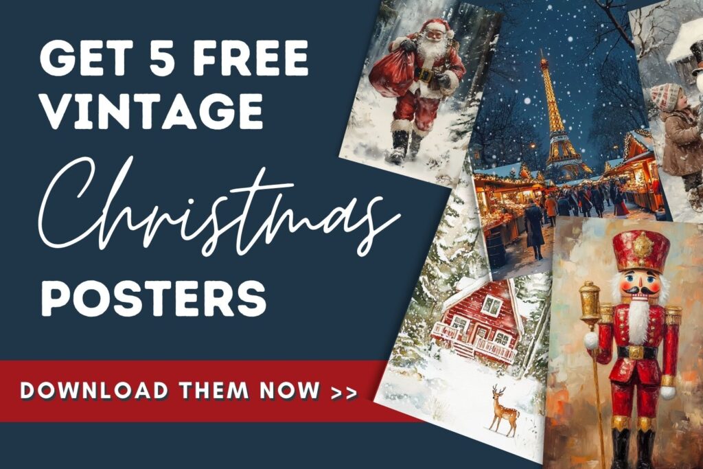 free vintage christmas posters opt in