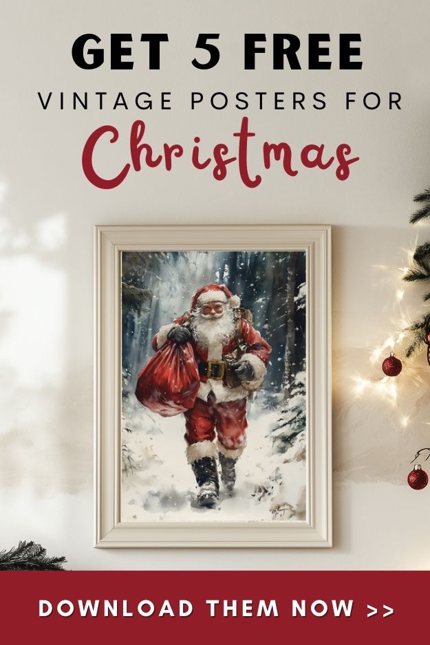 free vintage christmas posters opt in