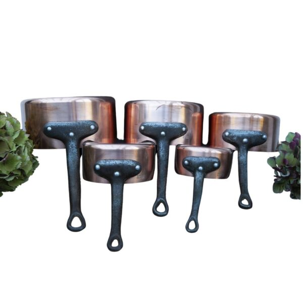 copper saucepans