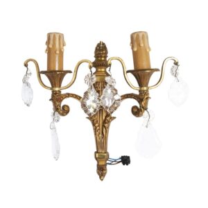 Vintage French Brass Wall Sconce