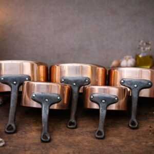 french vintage copper pans