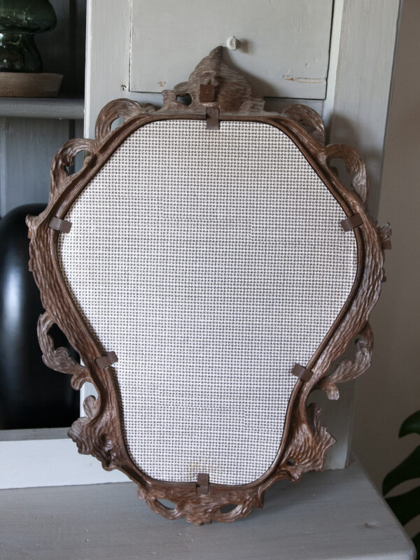 Vintage French ornate oval wall mirror - Image 8