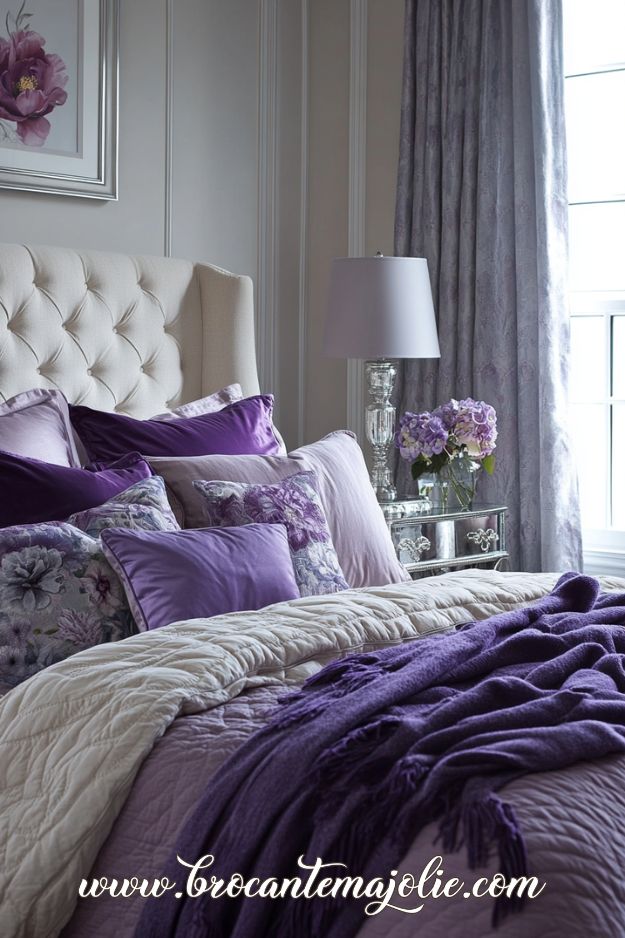 purple home bedroom refresh