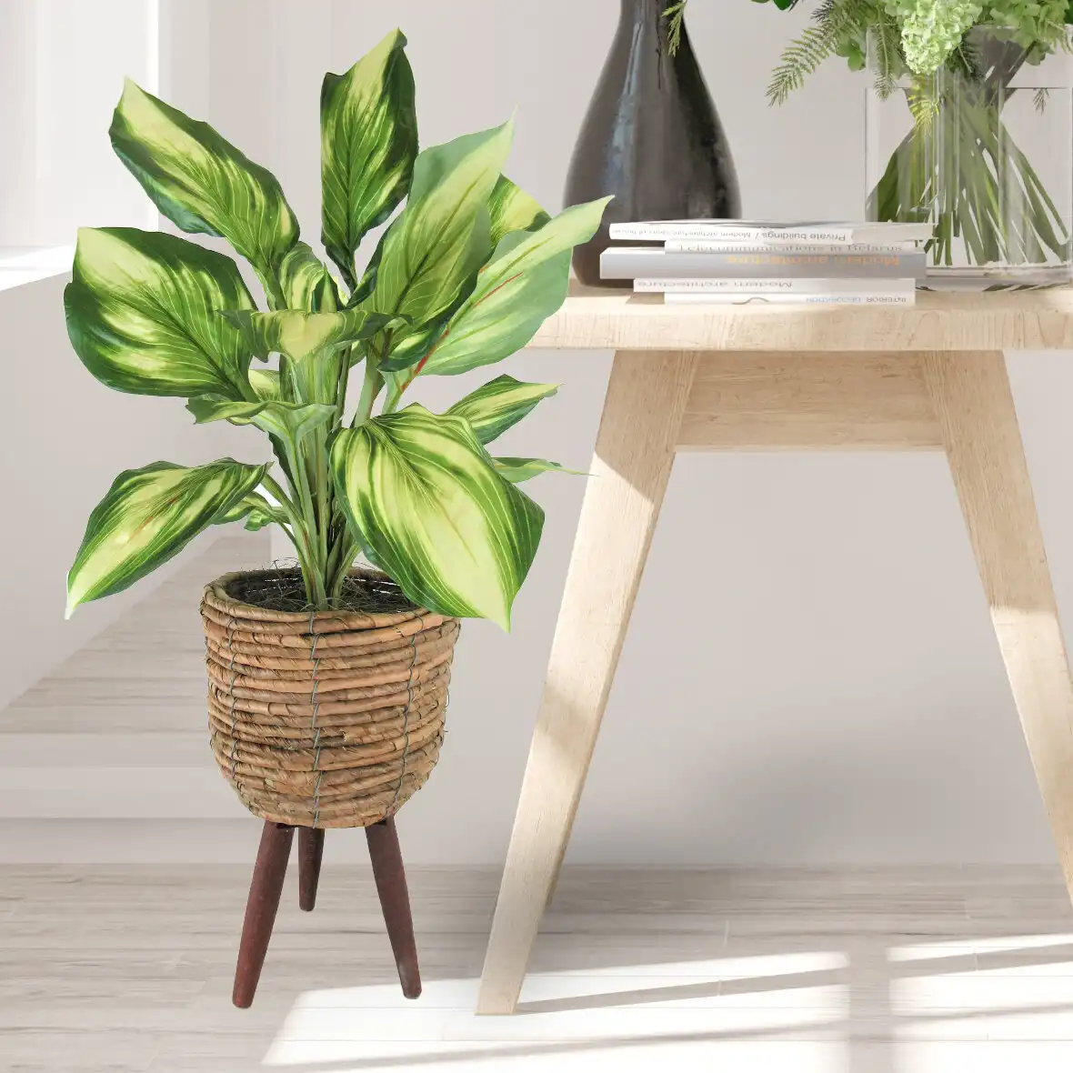 Mistana 22" Artificial Foliage Plant In Basket & Reviews | Wayfair