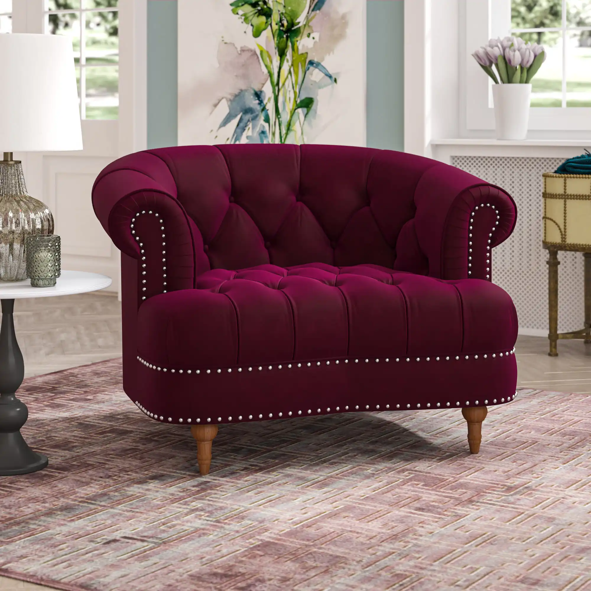 Mercer Velvet Armchair