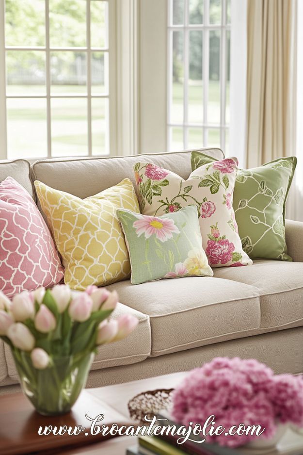 spring living room decor