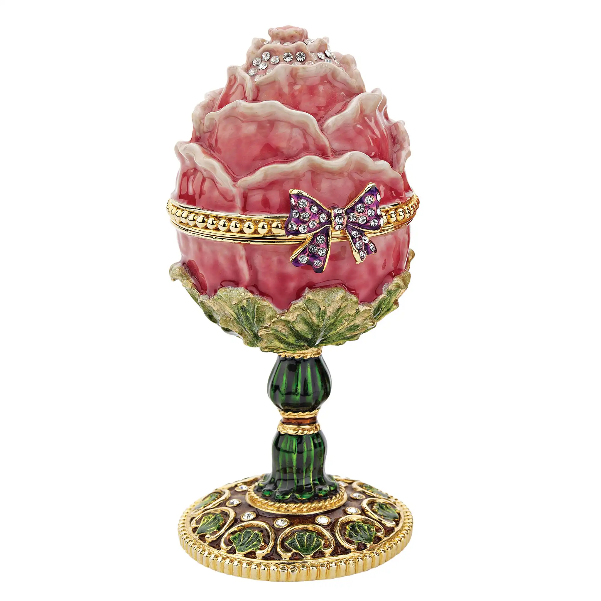 Design Toscano Enameled Eggs A Garden Rose Treasure Faberge Style Decorative Sculpture | Wayfair